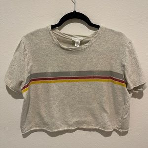 Heather gray crop top t shirt
